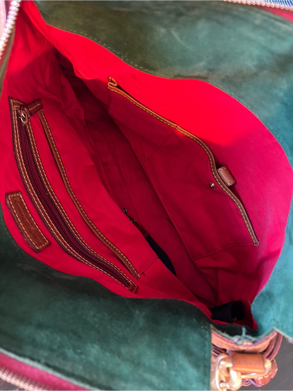 Dooney & Bourke Leather Florentine Large Satchel with Tassel Accents - Picture 12 of 15